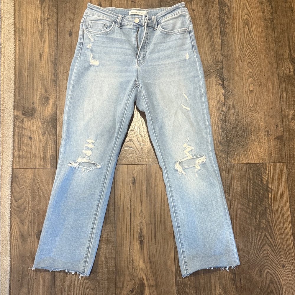 Flying Monkey Light Blue Straight Leg Jeans